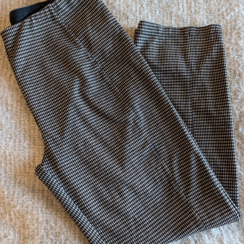 Liverpool Black and White Houndstooth Cropped Pants
